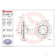Тормозной диск BREMBO XLEDP 1 8020584215333 789932 0930901x - Изображение 3