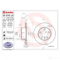 Тормозной диск BREMBO 8020584217818 C BJSGE 09.9750.21 791058 - Изображение 6