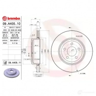 Тормозной диск BREMBO 09.A405.11 8020584210642 791274 9PIN4 1 - Изображение 3