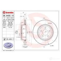Тормозной диск BREMBO 09.A405.11 8020584210642 791274 9PIN4 1 - Изображение 5