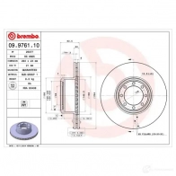 Тормозной диск BREMBO 791070 8020584976111 IVOQ8J N 09976110 - Изображение 2