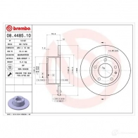 Тормозной диск BREMBO 08448510 789137 HUENSI R 8020584448519 - Изображение 1