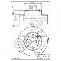 Тормозной диск BREMBO VHOE X6O 8020584442326 789128 08442320 - Изображение 1