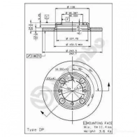 Тормозной диск BREMBO 08478610 8020584478615 NFA F3 789154 - Изображение 2