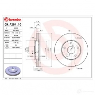 Тормозной диск BREMBO 24 7H1L4 09.A284.10 791232 8020584018361 - Изображение 3
