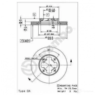 Тормозной диск BREMBO 5KV WP 790268 8020584586716 09586710