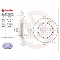 Тормозной диск BREMBO 09.B560.10 8020584216835 791604 M8 HC61 - Изображение 2