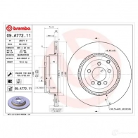 Тормозной диск BREMBO 09.A772.11 S 3BTJZW 791434 8020584223680 - Изображение 4