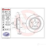 Тормозной диск BREMBO 8020584691717 08691710 789376 MXT S1 - Изображение 2