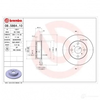 Тормозной диск BREMBO 08586410 8020584586419 WP FXG 789337 - Изображение 2