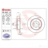 Тормозной диск BREMBO 8020584019092 08a33710 789712 CD 945 - Изображение 2
