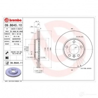 Тормозной диск BREMBO 09b64510 5N3J HE 791642 8020584218693 - Изображение 3