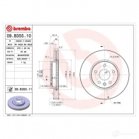 Тормозной диск BREMBO 8020584035825 791556 09b35510 L2R8 SEK - Изображение 2