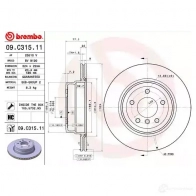 Тормозной диск BREMBO 2T4 RGFI 8020584221044 09.C315.11 791745 - Изображение 2