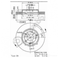 Тормозной диск BREMBO 09841110 2X V4F 8020584841112 790650 - Изображение 2