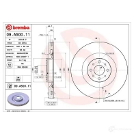 Тормозной диск BREMBO 791318 09.A500.11 8020584018439 M0 CLJ - Изображение 7