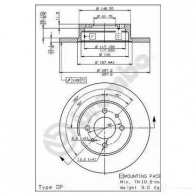 Тормозной диск BREMBO 789123 4 4ZZ8J 8020584436516 08436510