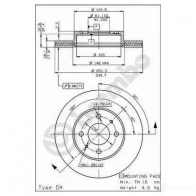 Тормозной диск BREMBO 790236 8020584574621 09574620 9QMMP NG - Изображение 1