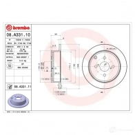 Тормозной диск BREMBO 8020584018385 789702 DHCM BRE 08a33110 - Изображение 2