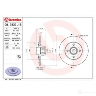 Тормозной диск BREMBO 789331 3 FDIV 8020584014226 08583315 - Изображение 2