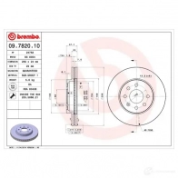 Тормозной диск BREMBO 790563 09.7820.10 8020584782019 THVY7 O - Изображение 2