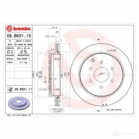 Тормозной диск BREMBO 791627 09.B631.11 8020584220962 H MVHI - Изображение 3
