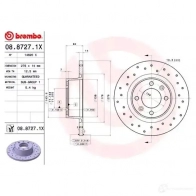 Тормозной диск BREMBO CET8K G 0887271x 8020584215272 789511 - Изображение 2