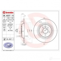 Тормозной диск BREMBO B A7LX5 8020584019412 789743 08a53710 - Изображение 2