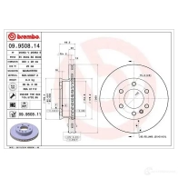 Тормозной диск BREMBO 09.9508.11 8020584210147 UV SLTD 790972 - Изображение 5