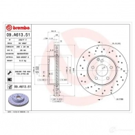 Тормозной диск BREMBO 09.A613.51 U NP1NW 8020584037478 791364 - Изображение 7