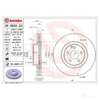 Тормозной диск BREMBO 8020584024904 7Y6 GO 09.9825.21 791112 - Изображение 8