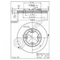 Тормозной диск BREMBO 789941 QBSC 3O4 8020584310519 09310510 - Изображение 1