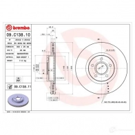 Тормозной диск BREMBO GAS CGMJ 09c13810 791712 8020584217894 - Изображение 2