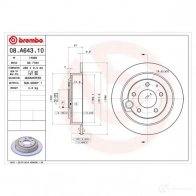 Тормозной диск BREMBO 789767 08a64310 OUMEWF B 8020584027776 - Изображение 2