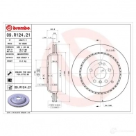 Тормозной диск BREMBO 8020584022306 09.R124.21 791800 N M53O - Изображение 2