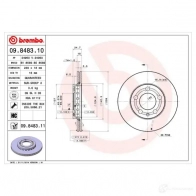 Тормозной диск BREMBO 790660 YRU RUZ 8020584848319 09848310 - Изображение 2