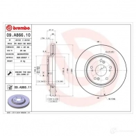 Тормозной диск BREMBO 8020584022573 09a86610 T8PV7T E 791467 - Изображение 2