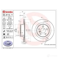 Тормозной диск BREMBO QK V1Y 09.D112.11 1438329638 - Изображение 2