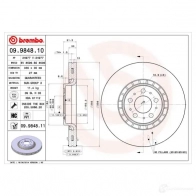Тормозной диск BREMBO K TK5HL0 09.9848.11 8020584025765 791116 - Изображение 4