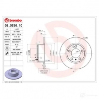 Тормозной диск BREMBO 789285 8020584563618 08563610 DX5EO4 E