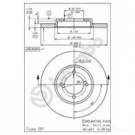 Тормозной диск BREMBO 789090 08377410 8020584377413 3N SWR