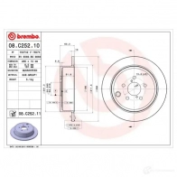 Тормозной диск BREMBO 08c25210 789885 YODQ7 L 8020584217832 - Изображение 3
