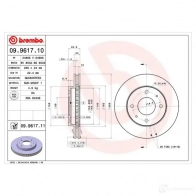 Тормозной диск BREMBO 09961710 791030 4D LCQ 8020584961711 - Изображение 2