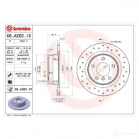 Тормозной диск BREMBO 8020584215319 789675 JAM IH 08.A205.1X - Изображение 3