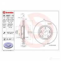 Тормозной диск BREMBO 8020584223123 1210321731 09a80711 8RDGV E - Изображение 2