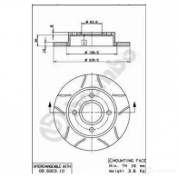 Тормозной диск BREMBO QSJ4 DYA 8020584011881 08690375 789373 - Изображение 2