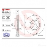 Тормозной диск BREMBO 1 6TXM 1422939192 8020584222263 09.B269.11 - Изображение 2
