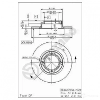 Тормозной диск BREMBO ZF LVBX 8020584685815 08685810 789366 - Изображение 2