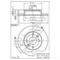 Тормозной диск BREMBO 8020584428429 08428420 W CFBLRL 789119 - Изображение 2