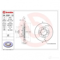 Тормозной диск BREMBO 8020584506110 09506110 790051 F9Q Q2DL